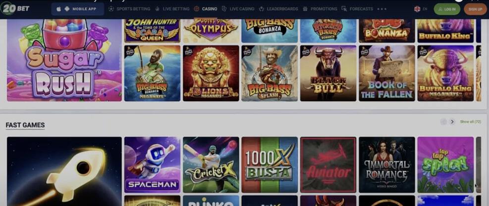 20bet juegos
